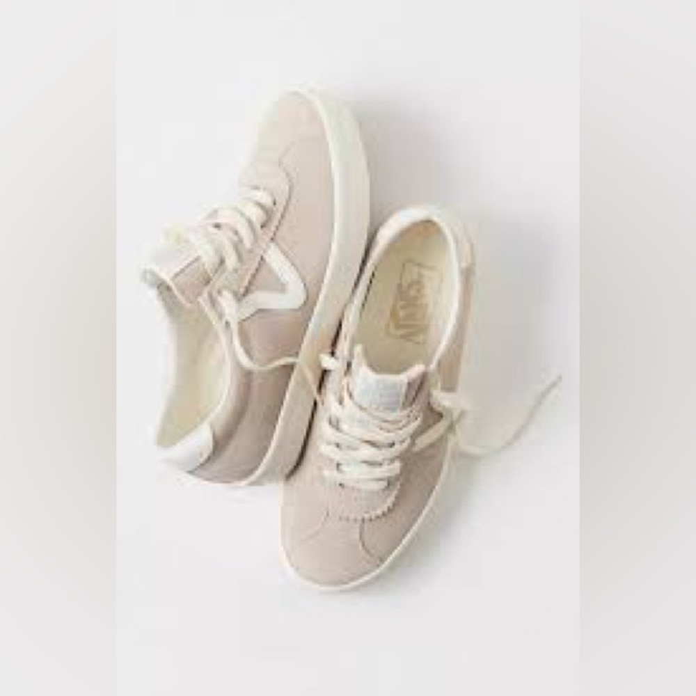 FREE PEOPLE by VANS Sport Low Suede Sneakers Cream and White Casual Sneakers - Picture 5 of 10
